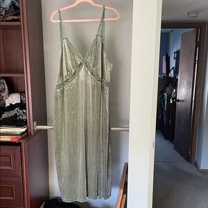 Cider Sage Green Velvet Chemise